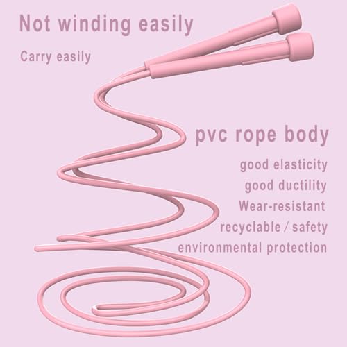 DYDSTRNG 3 Pack Lightweight Adjustable Kids Jump Rope Home Fitness, Tangle Free Skipping Rope, Speed Jumping Rope for Kid...