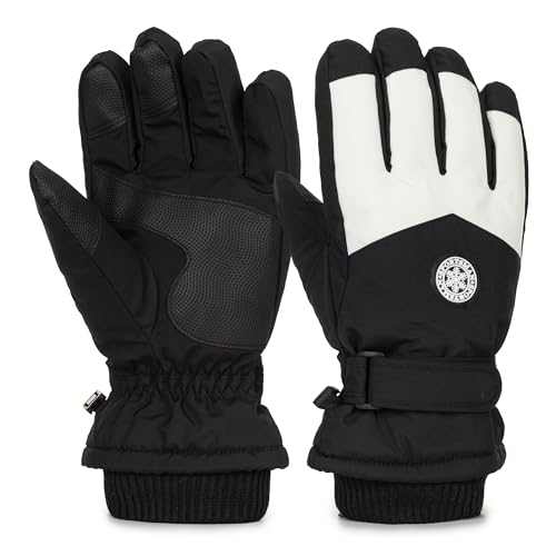 OVOY Men Ski Winter Snow Gloves - Thick Windproof, Cold Weather, Touch-Screen Finger for Skiing Riding