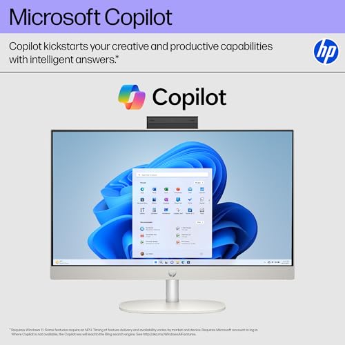 HP 27" FHD Touchscreen All-in-One Desktop Computer, 16GB DDR5 RAM, 1.5TB Storage(1TB SSD and 512GB External), AMD Ryzen 5 ...