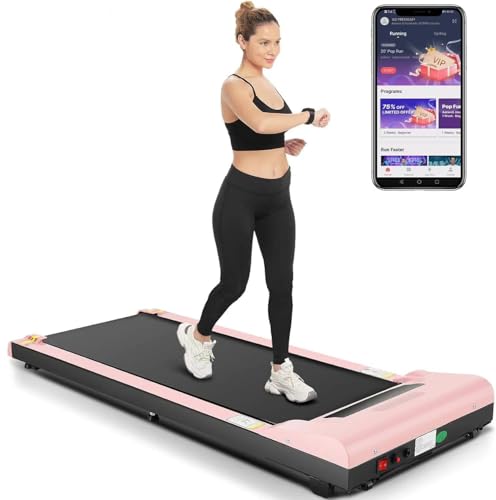 Walking Pad Under Desk, Funmily 2.5hp Small Treadmill for Home/Office, 2025 Upgrade 3-in-1 Mini Treadmill with App, Remote...
