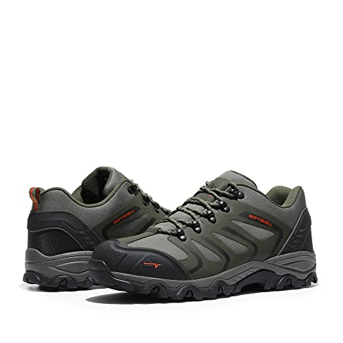 NORTIV 8 Men's Low Top Waterproof Hiking Shoes Trekking Trails Outdoor Work Shoes