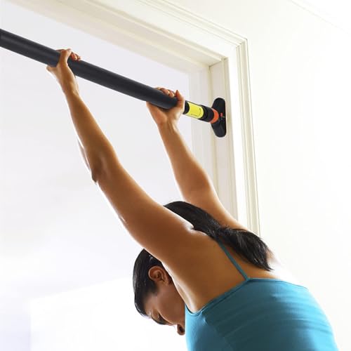 Pull Up Bar for Doorway - Adjustable No Screws Chin Up Bar for Home Gym, 440 LBS Max Load, with Level Meter & Anti-Slip De...