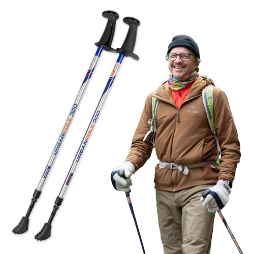 Urban Poling Series 300 Urban Poles – 1 Pair – Fitness Edition- Patented Ergonomic CoreGrip™ for Stability – Adjustable, C...
