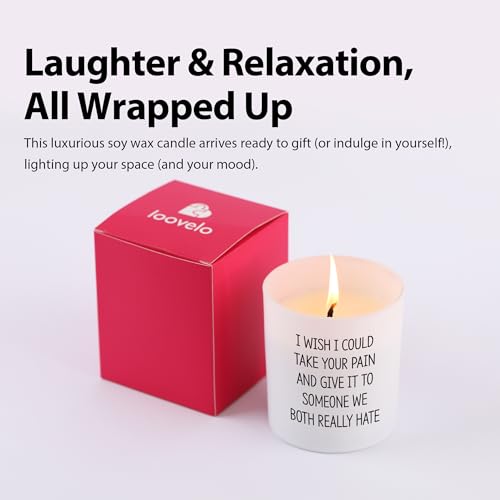 I Wish I Could Take Your Pain and Give It to Someone We Both Really Hate Recovery Gifts Scented Candle Home Office Get Wel...