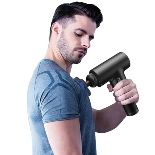 TRAKK Beast Cordless Hot and Cold Percussion Massager, 6 Intensity Levels, Deep Tissue Massage Gun, Black