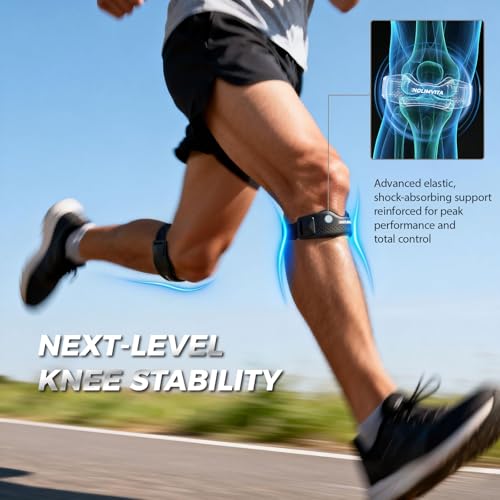 Patellar Tendon Support Strap 2 Pack - Knee Brace for Women & Men, Patella Band Knee Strap for Running, Hiking, Basketball...