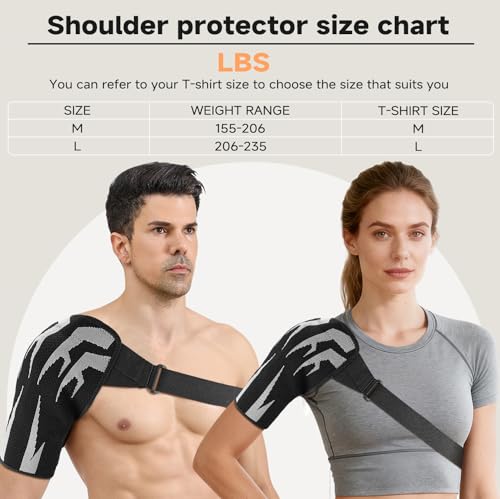 STABLIX Shoulder Brace, Rotator Cuff Support Brace for Pain Relief, Shoulder Sleeve for Preventing Strains and Dislocatio...
