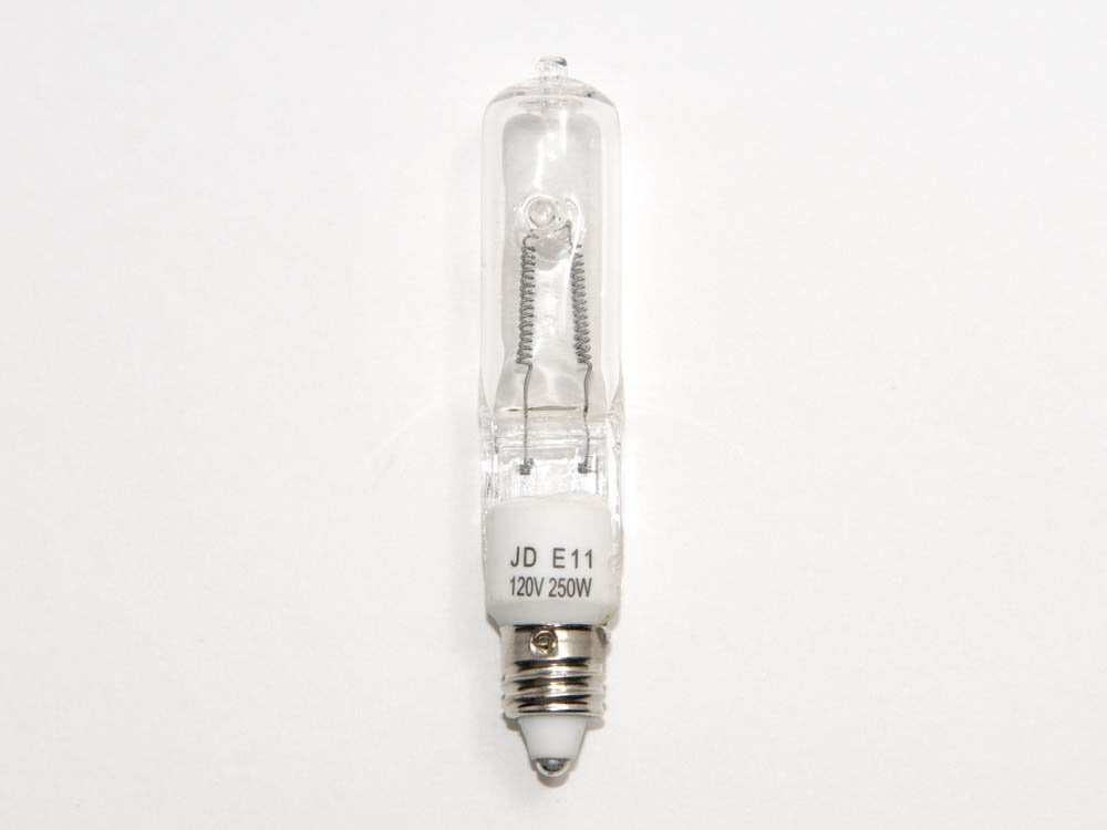 Bulbrite Halogen T4 Q250Cl/Mc 120-Volt Halogen Jd Type Mini-Candelabra E11 Bulb 250-Watt Clear