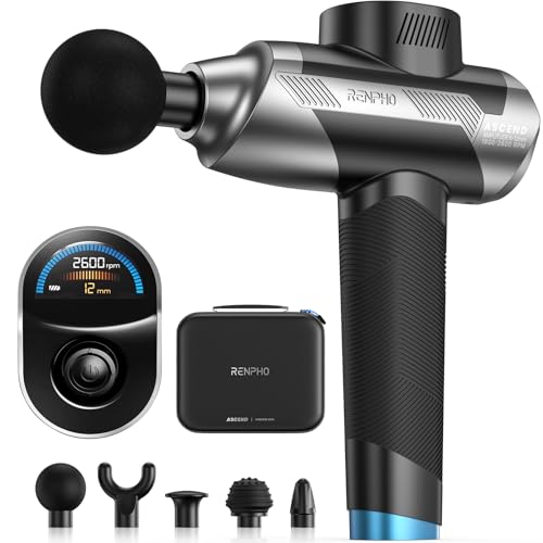 RENPHO Massage Gun Deep Tissue FSA Eligible HSA, Valentines Birthday Gifts for Women Men, 6-12mm Adjustable Amplitude Prof...