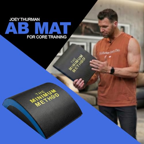 Joey Thurman AB Mat for Core Training with Lower Back Support, Ergonomic Foam Design for Ab Crunches and Sit Ups