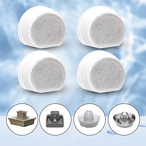 24/40 Pcs Replacement Carbon Charcoal Filters Dog and Cat Water Fountain Compatible with Multiple Pet Fountains. (12 Carbo...