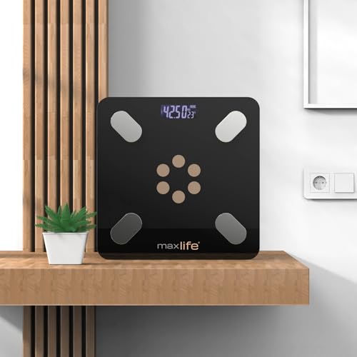MaxLife Smart Scale for Body Weight, Digital Bathroom Scale BMI Weighing Bluetooth Body Fat Scale, Body Composition Monito...