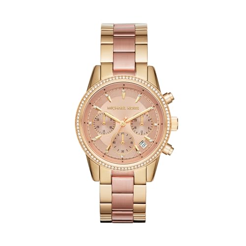 Michael Kors Bryant Chronograph Women's Watch, Stainless Steel and Pavé Crystal Watch for Women