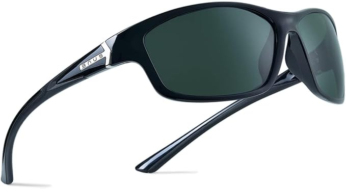 B.N.U.S Corning glass lenses polarized sunglasses for men and women UV400 Protection for Fishing Cycling Driving Italy made