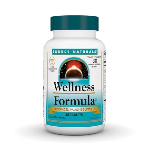 Source Naturals Wellness Formula Bio-Aligned Vitamins & Herbal Defense - Immune System Support Supplement & Immunity Boost...