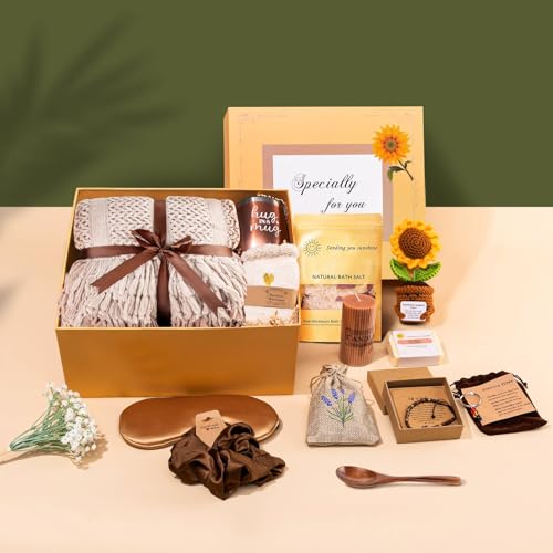 Uongeod Gift Baskets for Women Get Well Gifts for Women New Mom Care Package Birthday Sympathy Grief Sunflower Thinking of...