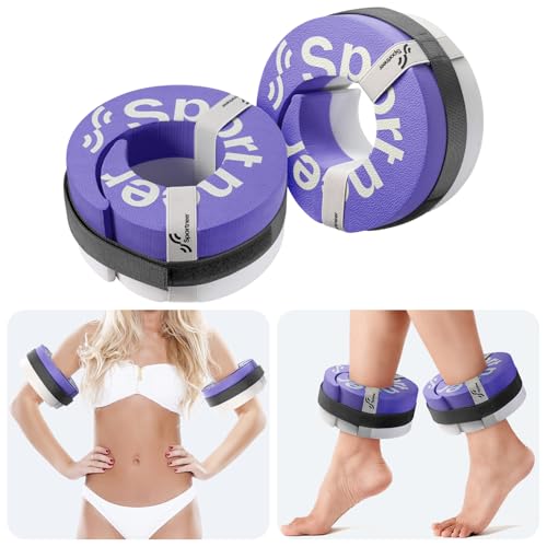 Foam Aquatic Cuffs Exercise Equipment: Sportneer Water Aerobics Float Ring with Adjustable Webbing Pool Exercise Workout S...