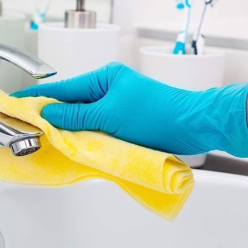 Basic Medical Blue Nitrile Exam Gloves - Latex-Free & Powder-Free - NGPF 7001(Case of 1,000), Small