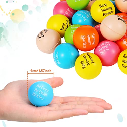 Aoriher 60 Pcs Motivational Stress Balls Quotes Inspirational Funny Colorful Foam Balls Hand Exercise Stress Relief Gifts ...