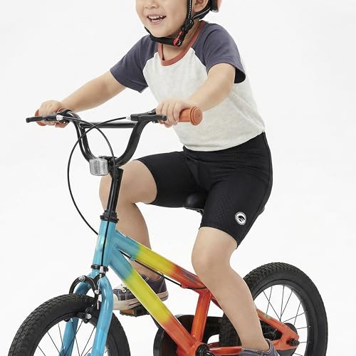 IAGUSOT Kids Padded Bike Shorts Boys Girls Balance Bike Youth Cycling Underwear Shorts Cycling Bike Shorts
