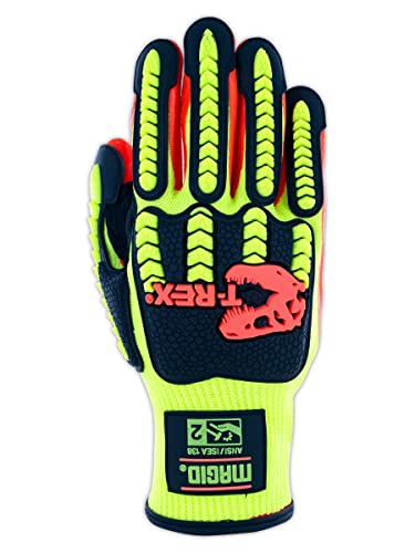 MAGID T-REX Flex Series Sandy Nitrile Coated Impact-Resistant Work Gloves, 1 Pair, Size 12/3XL, TRX500