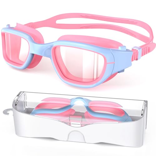 Zeligerstar Kids Swim Goggles,Swimming Goggles for Kids 6-14, Anti-Fog UV Protection Pool Glasses for Boys Girls