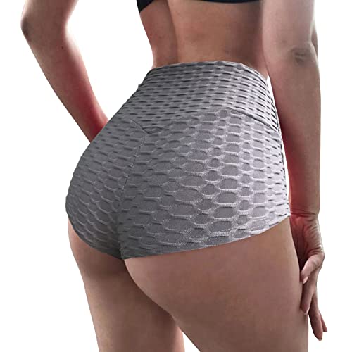 JEUROT Yoga Shorts for Women with Pockets High Waisted Tummy Control Athletic Shorts Spandex Compression Short Pants