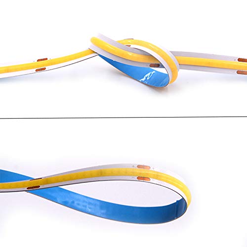 Kd-Tec 384Led/M Cob Flexible Led Strip Light 16.4Ft Dc12V Ice Blue Vinyl