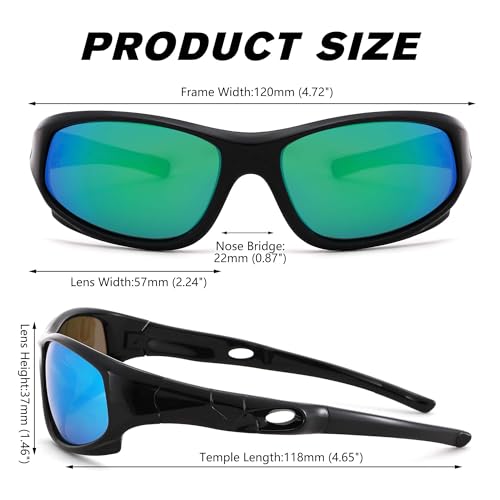 Pro Acme Kids Sunglasses for Boys Girls, Polarized Sports Youth Sunglasses with Strap for Kids Ages Color 3-12