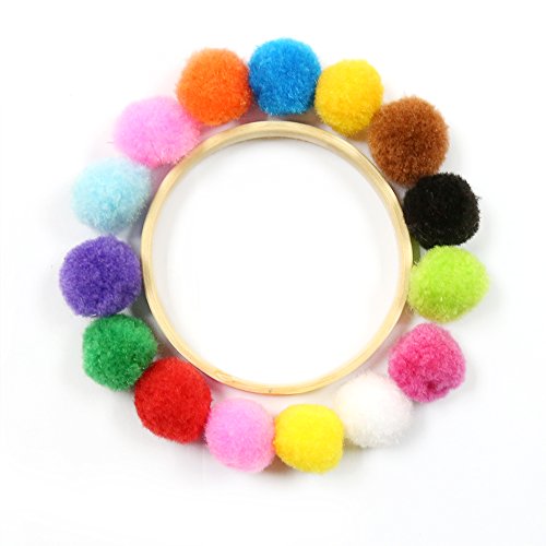 Caydo [400 pcs] - 300 Pieces 1 Inch Assorted Pompoms with 100pieces Wiggle Eyes Multicolor Arts and Crafts Pom Poms Balls ...