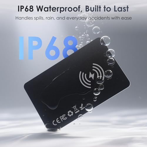 Wallet Tracker Card Air-Tag (iOS Only) - Work with Apple Find My, Bluetooth Tracker Smart Tracking Card Wallet Finder, 0.0...