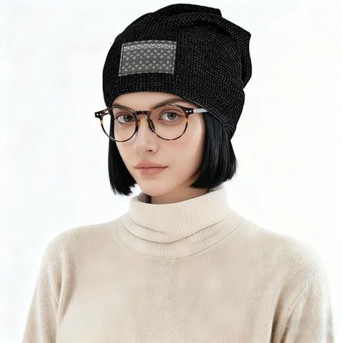 YANYU Grey Tribal Print Lightweight Waffle Pullover Hat Men Women Winter Headwear Outdoor Camping Travel