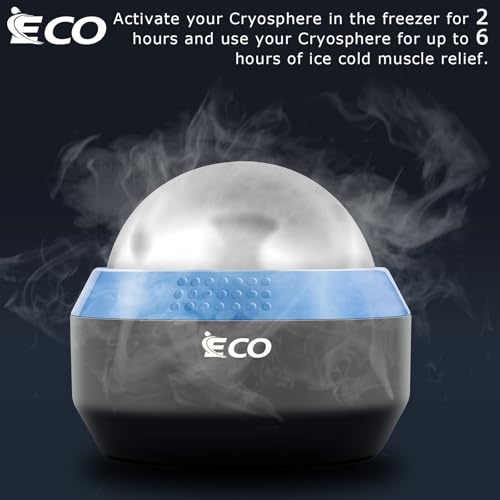 iECO Cryosphere Cold Massage Roller Ball - Massage Ball for Cold & Heat Relief, Myofascial Release, Trigger Point Therapy,...