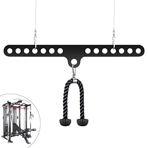 RIMLUFE Double to Single Adaptor Plate LAT T Bar Row Pull Up Down Accessories Tricep Rope Cable Crossover Machine Attachme...