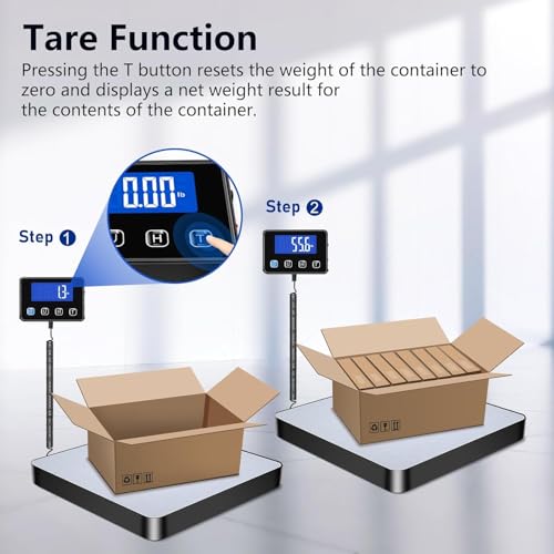 KUAIVO Shipping Scale, 440lb/0.35oz High Accurate Digital Postal Scale with Hold/Tare Function, Shipping Scale for Small B...