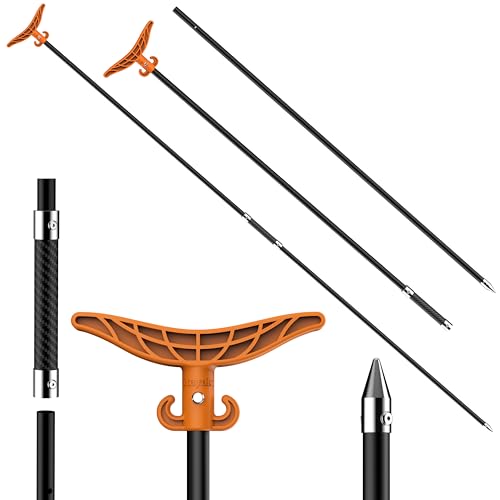 itayak 8.63'/12.3' Shallow Water Anchor Pole with T-Handle, High Strength Fiberglass Reinforced Polyamide66, Mud Anchor Po...