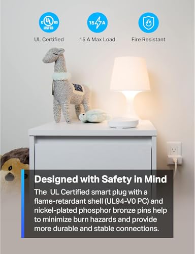 TP-Link Tapo Smart Plug Mini 15A, Smart Home Wi-Fi Plug, Super Easy Setup, Compatible with Alexa & Google Home, No Hub Req...