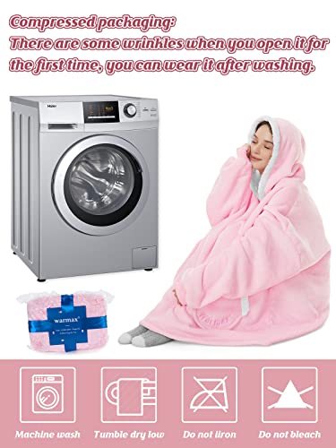 Century Star Wearable Blanket Hoodies for Women Men Sherpa Oversized Thick Cozy Fleece Soft Warm Adult Sweatshirt Hooded