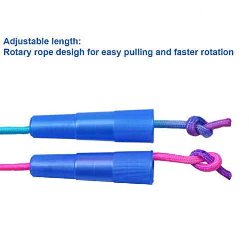 Elcoho 6 Pack Rainbow Jump Rope Set Jumping Ropes Physical Education Skipping Rope