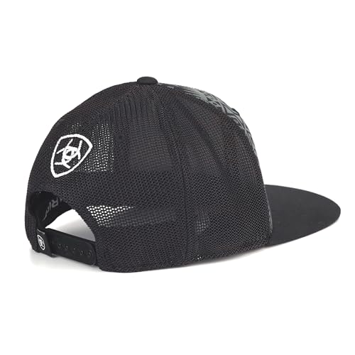 ARIAT Men's Aztec Black Flat Bill Cap