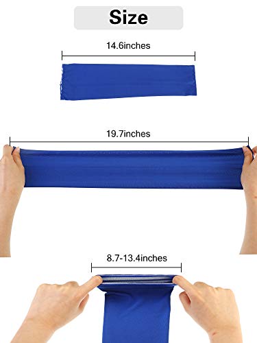 Mudder 9 Pairs Unisex UV Protection Sleeves Arm Cooling Sleeves Ice Silk Arm Sleeves Arm Cover Sleeves (Royal Blue)