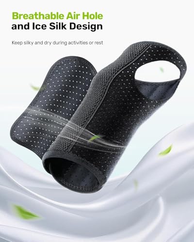 Rakiie 2 Pack Carpal Tunnel Wrist Braces, Adjustable Night Wrist Support with 3 Metal Splints, Hand Stabilizer for Men Wom...