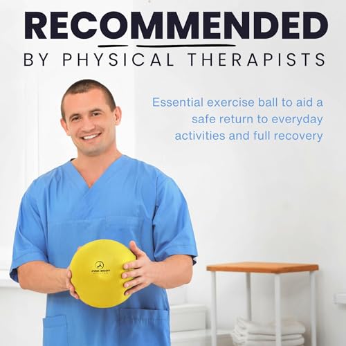 ProBody Pilates Exercise Balls Physical Therapy - 9 Inch Small Exercise Ball for Between Knees for Rehab, Barre, Core, Sta...