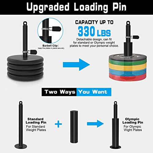 SERTT Weight Cable Pulley System Gym, Upgraded Cable Pulley Attachments for LAT Pull Down, Biceps Curl, Tricep, Arm Workou...
