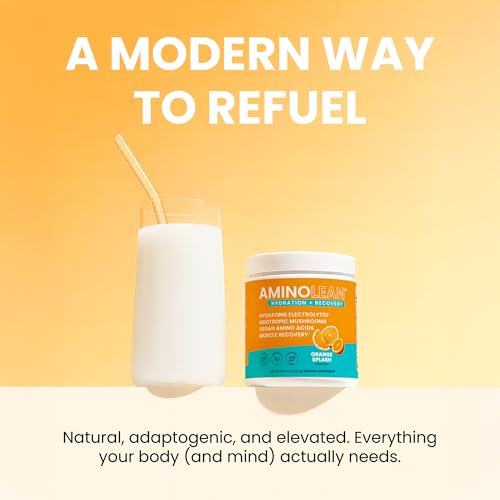 AminoLean Recovery + Hydration – Electrolytes Powder & BCAA Amino Acids for Instant Hydration & Post-Workout Recovery – No...