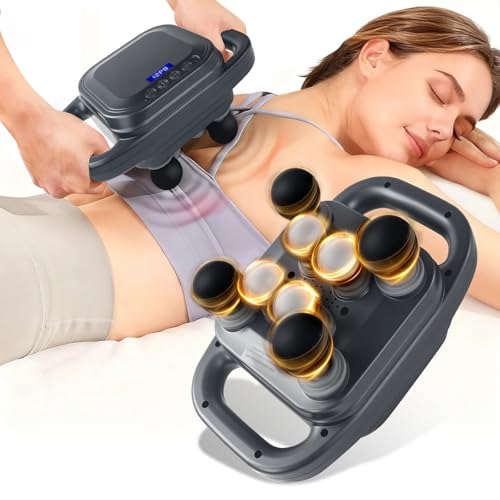 grnpeak 8 Head Massage Gun Deep Tissue,Back Massager for Pain Relief Deep Tissue,Neck Massager,Shoulder Massager,Handheld ...