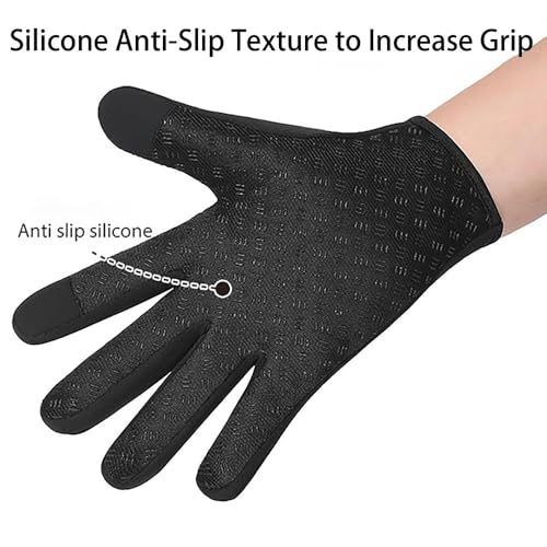 Zureto Cozy Season Gloves for Women Men, Thermal Winter Gloves Touchscreen Waterproof for Cold Weather Work Cycling Runnin...