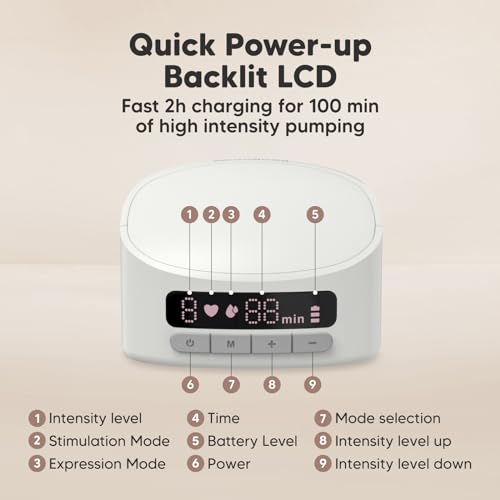 KeaBabies Breast Pump Hands Free, Wireless Breast Pump Wearable - Double Electric Breast Pumps Portable, On The Go Automat...