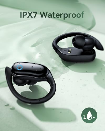 GNMN Active Noise Cancelling Ear Buds Wireless Earbuds 96hrs Playback Bluetooth Headphones Dual Battery Display Stereo Bas...