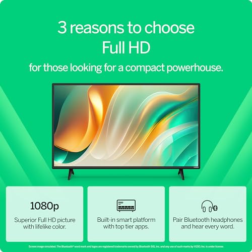 VIZIO 40-inch Full HD 1080p Smart TV with DTS Virtual: X, Alexa Compatibility, Google Cast Built-in, Bluetooth Headphone C...